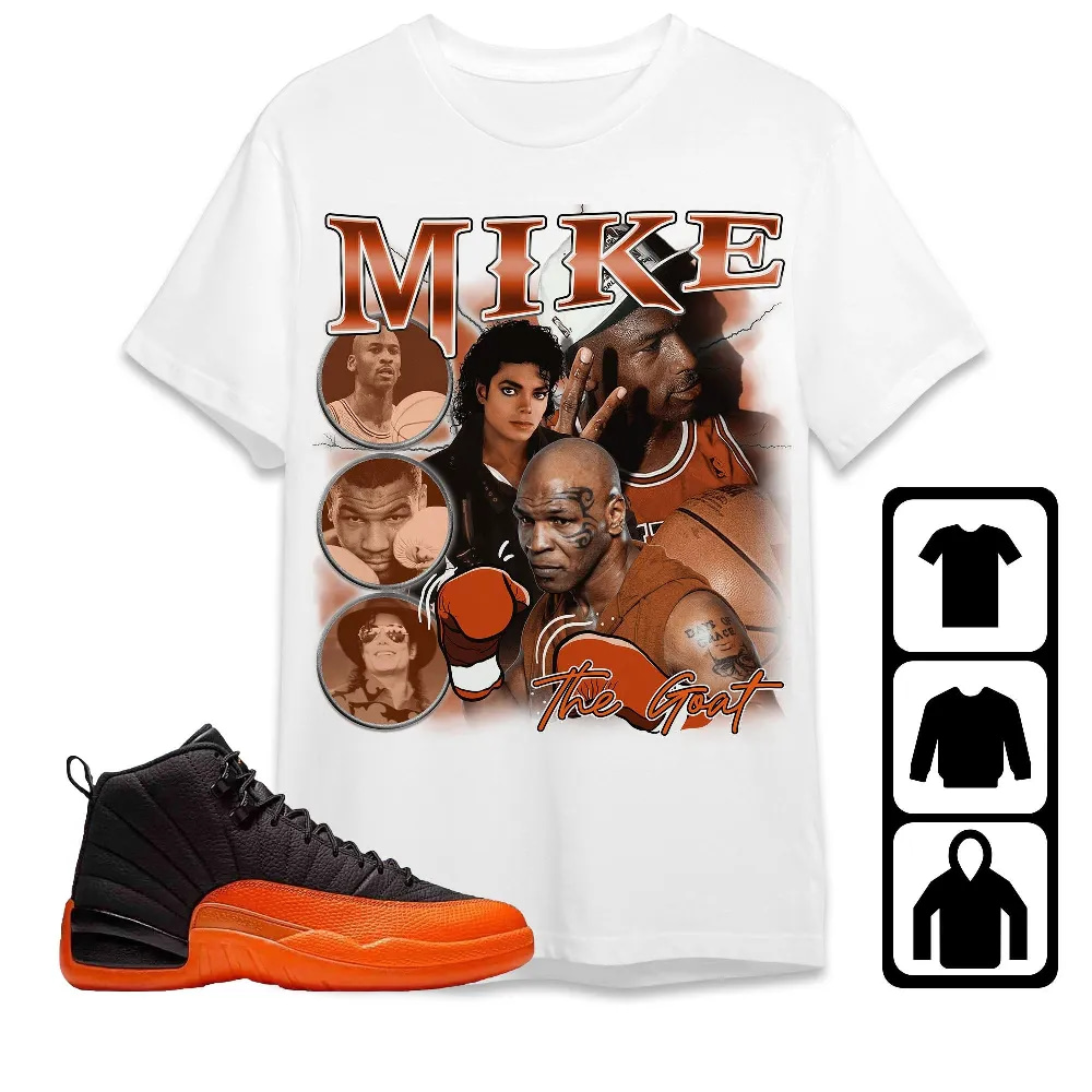Inktee Store - Jordan 12 Brilliant Orange Unisex T-Shirt - Mike The Goat - Sneaker Match Tees Image