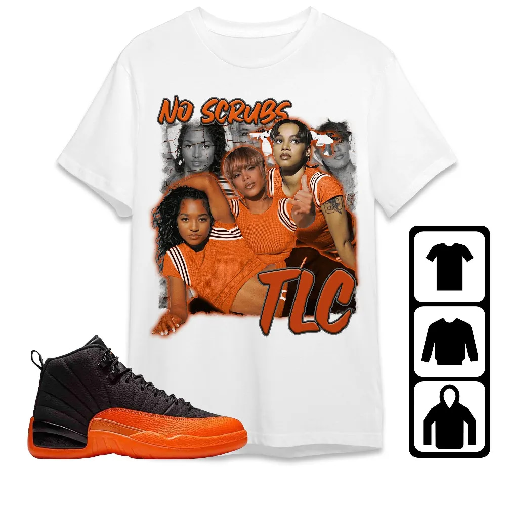 Inktee Store - Jordan 12 Brilliant Orange Unisex T-Shirt - Tlc - Sneaker Match Tees Image