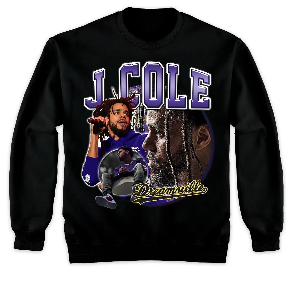 Inktee Store - Jordan 12 Field Purple Unisex T-Shirt - Cole Rapper - Sneaker Match Tees Image