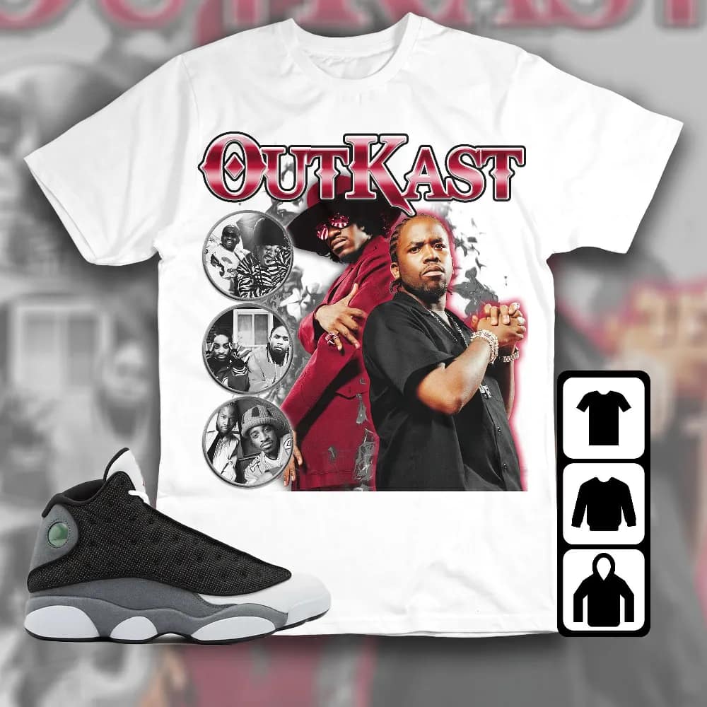 Inktee Store - Jordan 13 Black Flint Unisex T-Shirt - Outkast - Sneaker Match Tees Image
