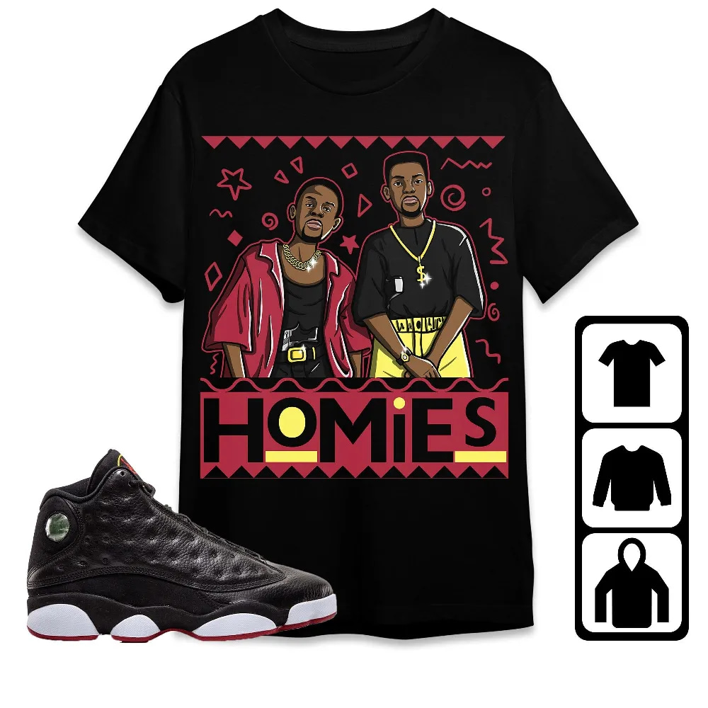 Inktee Store - Jordan 13 Playoffs Unisex T-Shirt - Homies Martin - Sneaker Match Tees Image