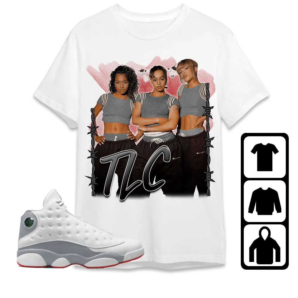 Inktee Store - Jordan 13 Wolf Grey Unisex T-Shirt - Tlc Band - Sneaker Match Tees Image