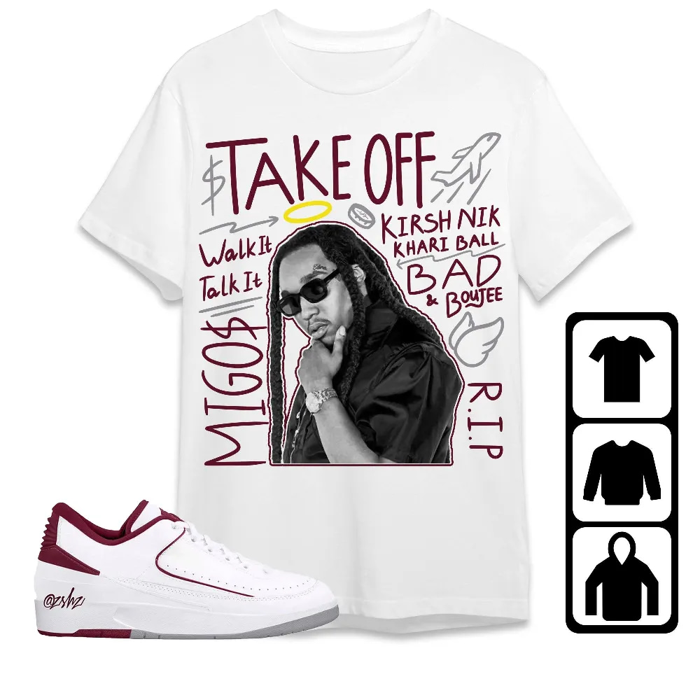 Inktee Store - Jordan 2 Low Cherrywood Unisex T-Shirt - New Take Off - Sneaker Match Tees Image