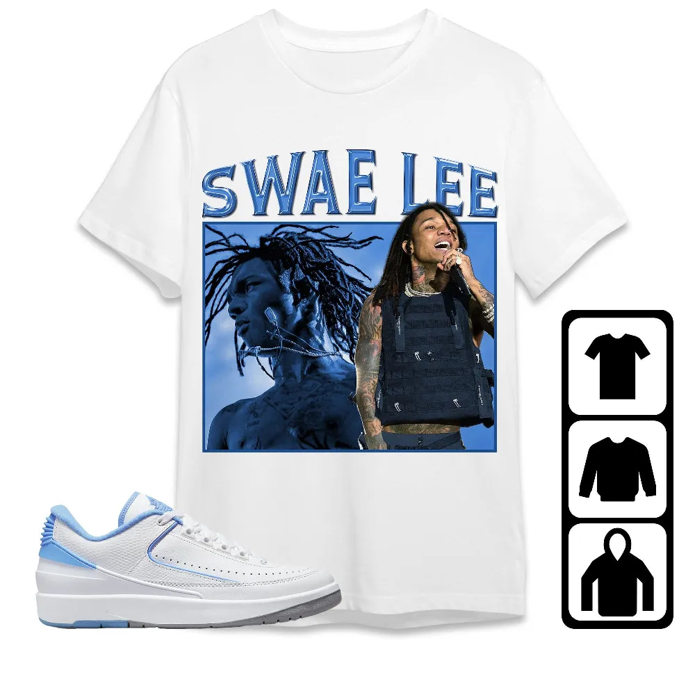 Inktee Store - Jordan 2 Low University Blue Unisex T-Shirt - Swae Lee - Sneaker Match Tees Image