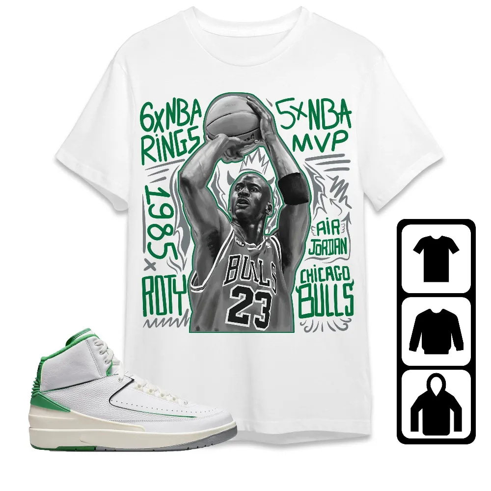 Inktee Store - Jordan 2 Lucky Green Unisex T-Shirt - Mj 23 - Sneaker Match Tees Image