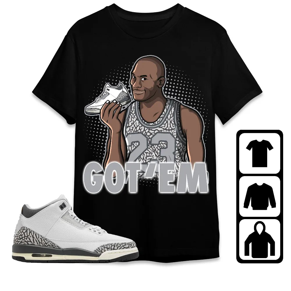 Inktee Store - Jordan 3 Hide N Sneak Unisex T-Shirt - Got Em Mj - Sneaker Match Tees Image
