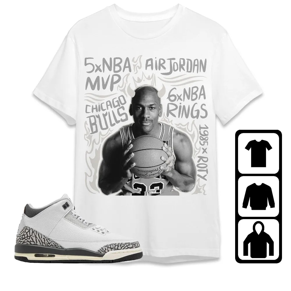 Inktee Store - Jordan 3 Hide N Sneak Unisex T-Shirt - Mj 6X Rings - Sneaker Match Tees Image