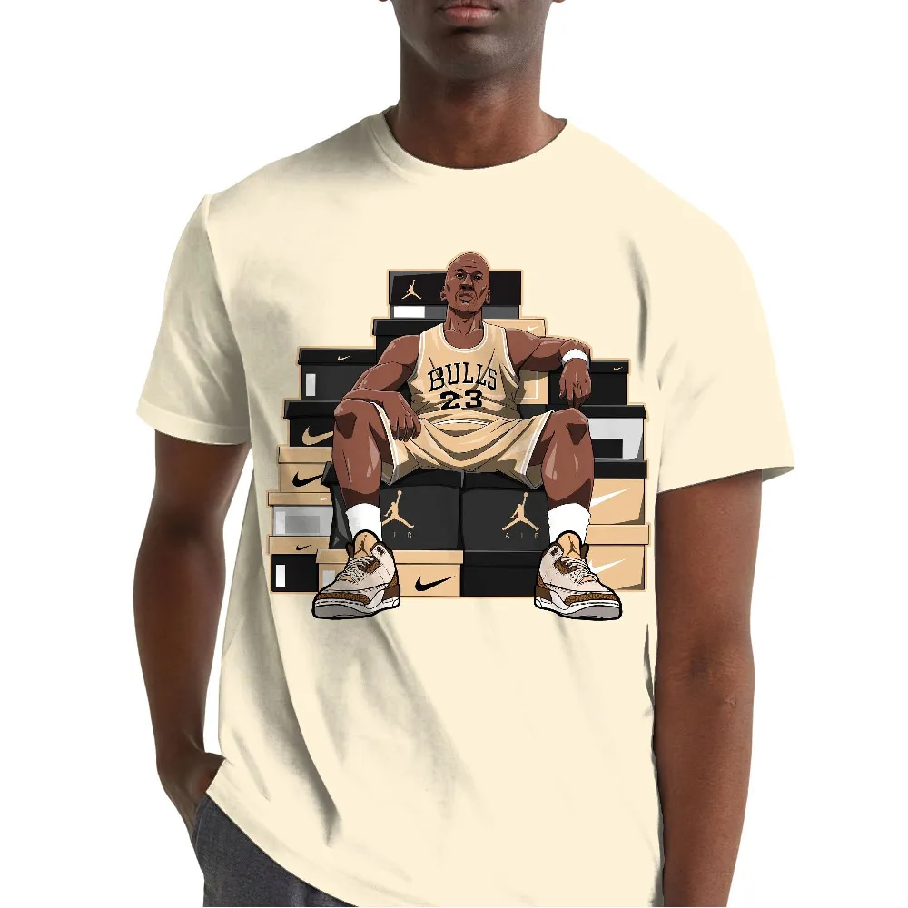 Inktee Store - Jordan 3 Palomino Unisex Color T-Shirt - Mj Sneaker - Sneaker Match Tees - Natural Shirt Image
