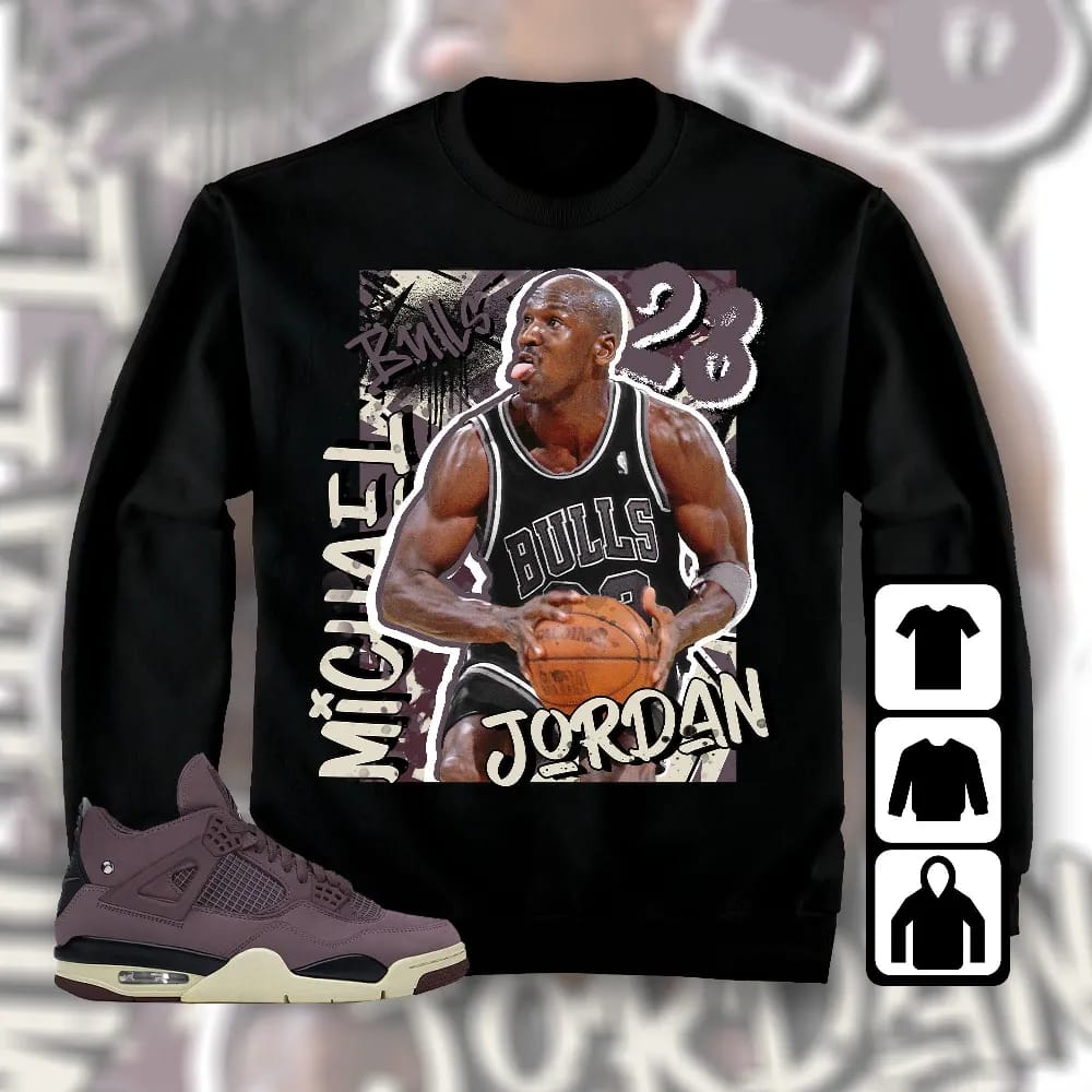 Inktee Store - Jordan 4 A Ma Maniere Violet Ore Unisex T-Shirt - Mj Graphic - Sneaker Match Tees Image