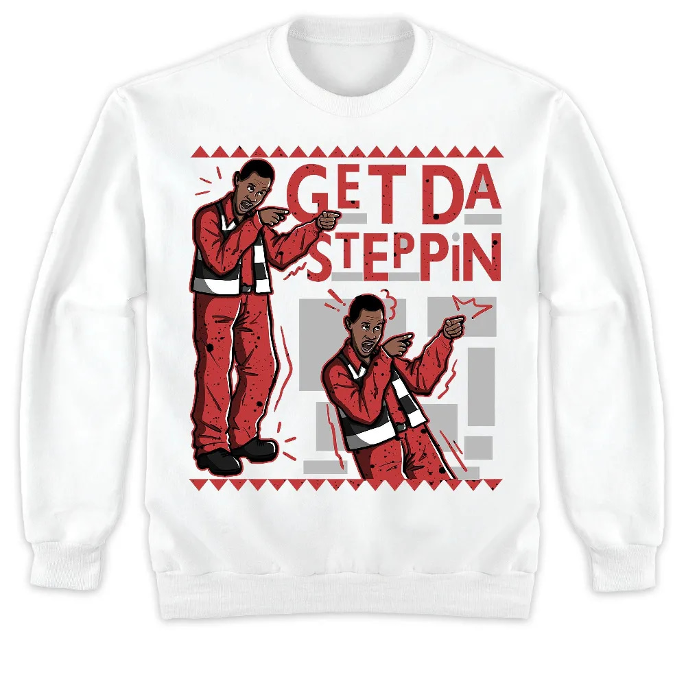 Inktee Store - Jordan 4 Red Cement Unisex T-Shirt - Get Da Steppin Martin - Sneaker Match Tees Image