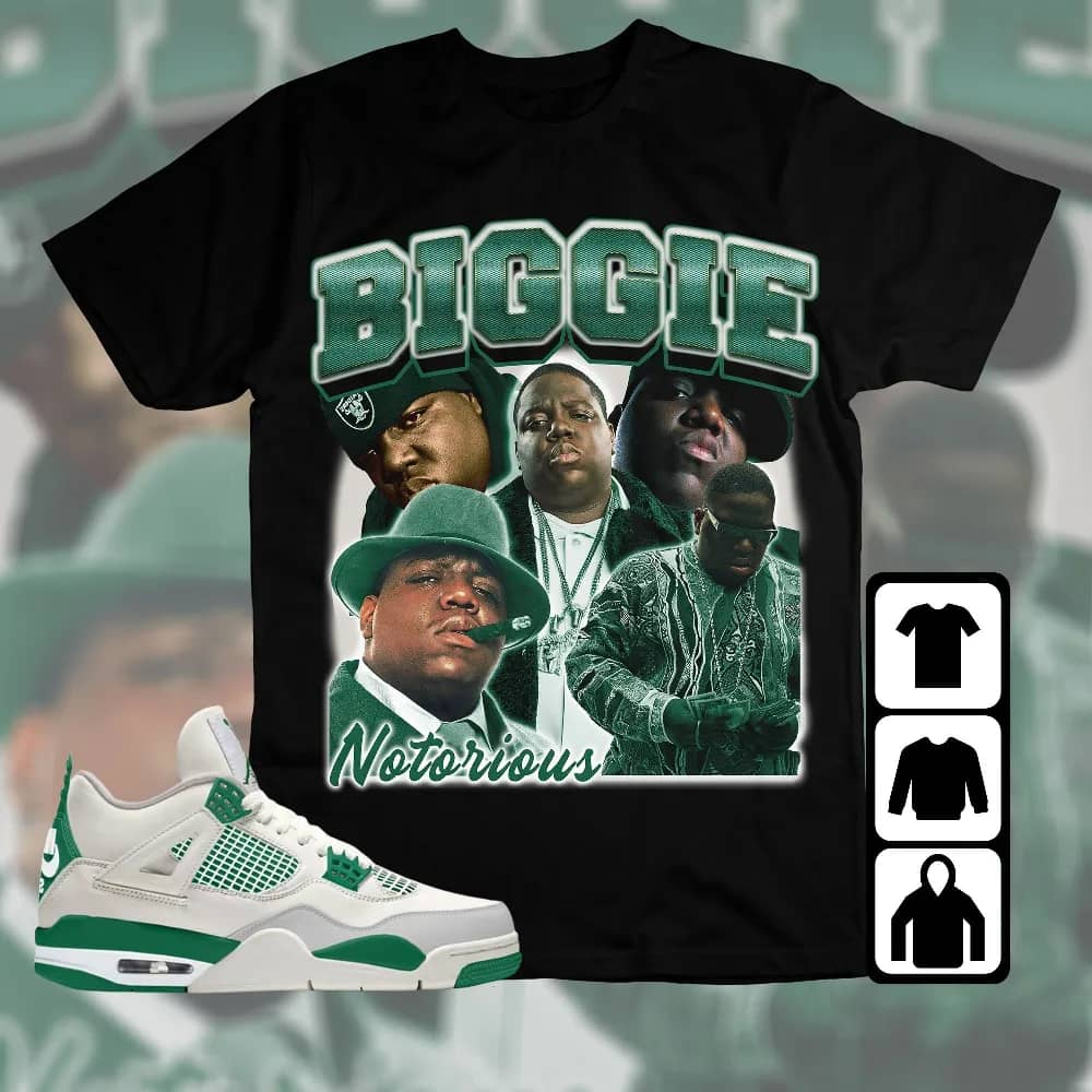 Inktee Store - Jordan 4 Sb Pine Green Unisex T-Shirt - Notorious Big - Sneaker Match Tees Image