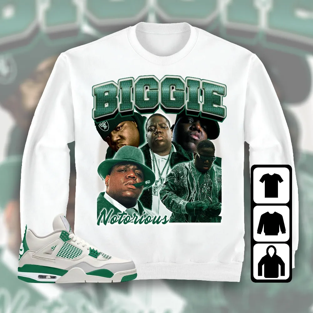 Inktee Store - Jordan 4 Sb Pine Green Unisex T-Shirt - Notorious Big - Sneaker Match Tees Image