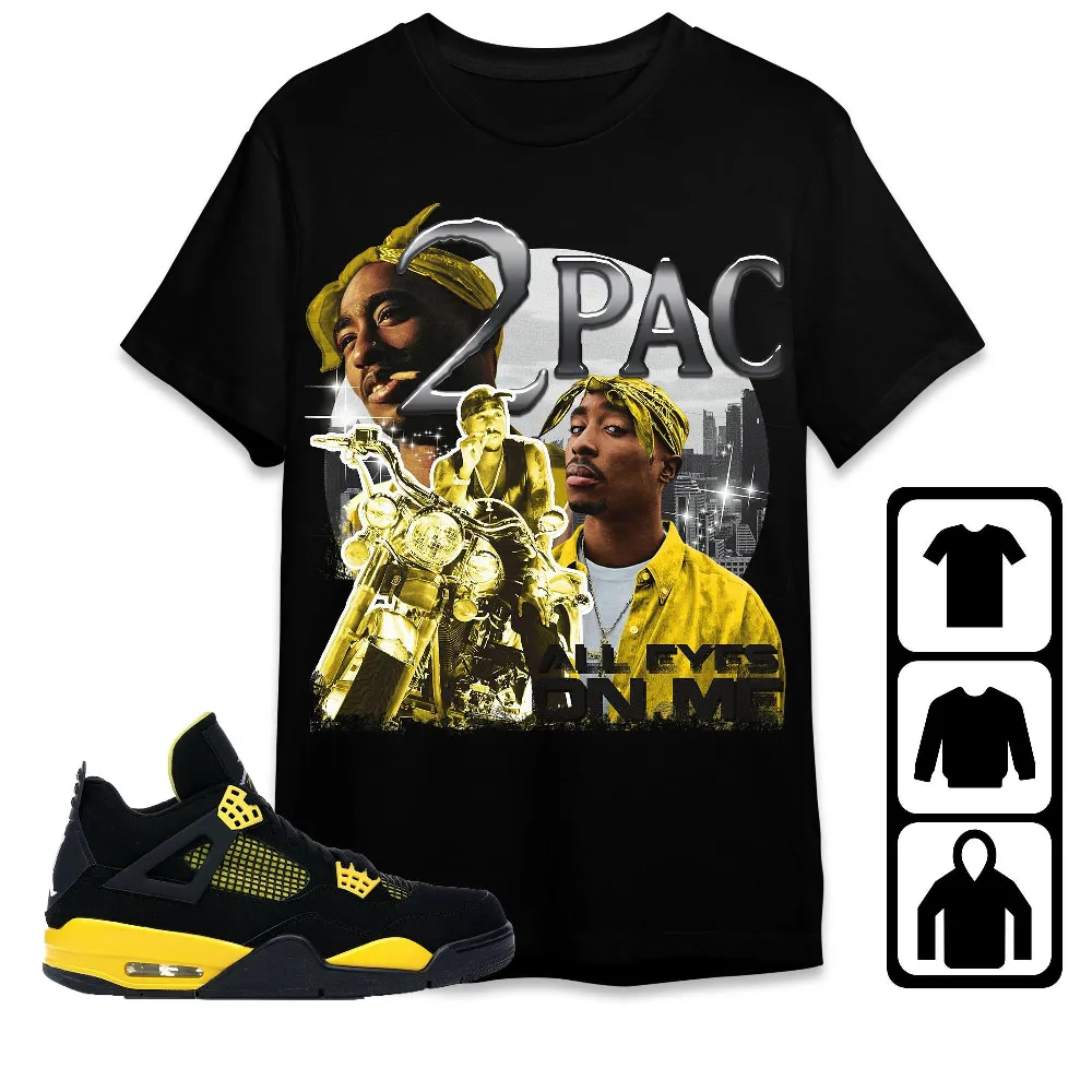 Inktee Store - Jordan 4 Thunder Unisex T-Shirt - 90S Pac Shakur - Sneaker Match Tees Image