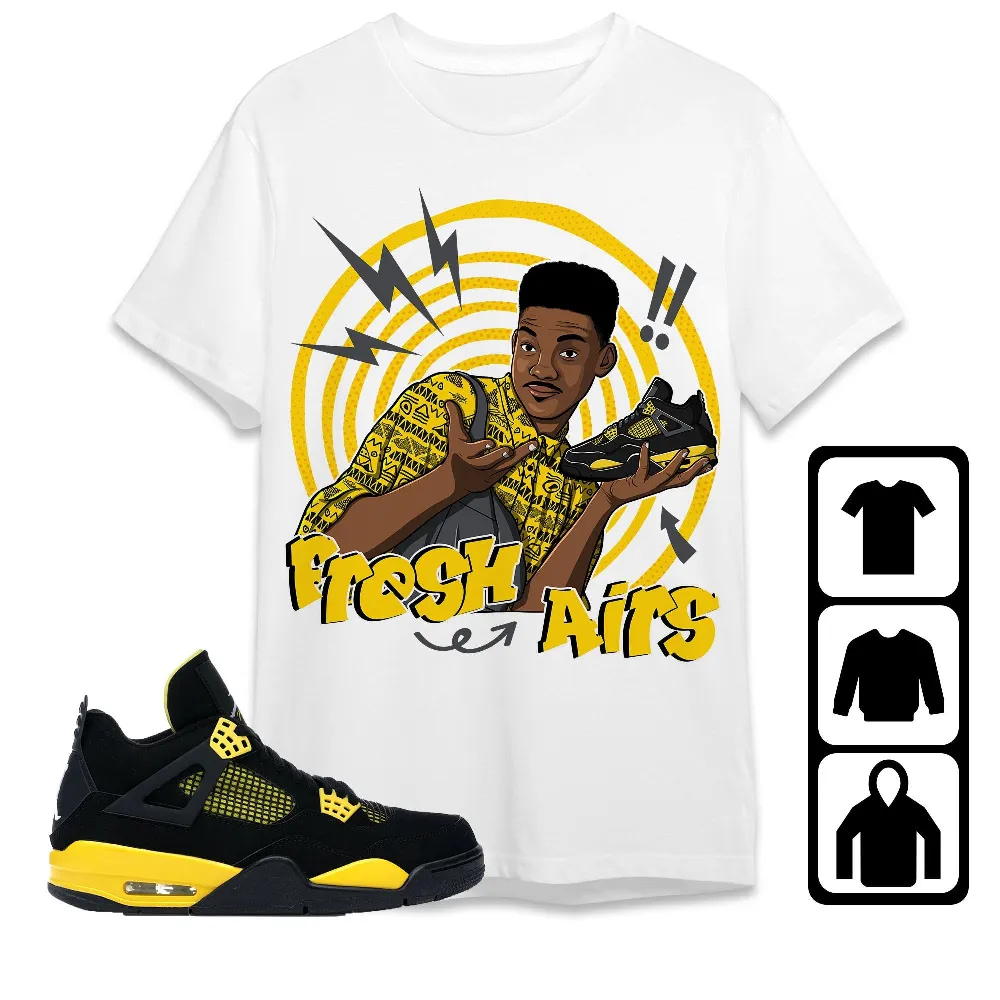 Inktee Store - Jordan 4 Thunder Unisex T-Shirt - Fresh Prince Sneaker - Sneaker Match Tees Image