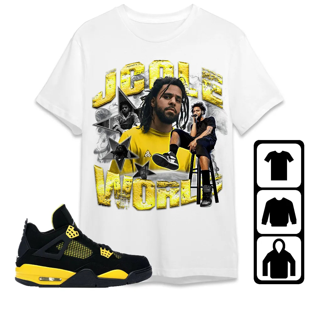 Inktee Store - Jordan 4 Thunder Unisex T-Shirt - Jay Cole - Sneaker Match Tees Image