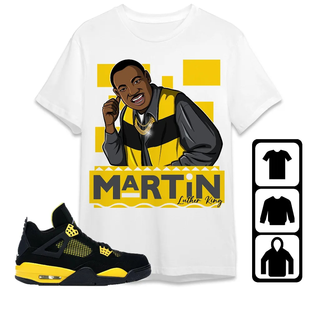 Inktee Store - Jordan 4 Thunder Unisex T-Shirt - Martin Luther King - Sneaker Match Tees Image