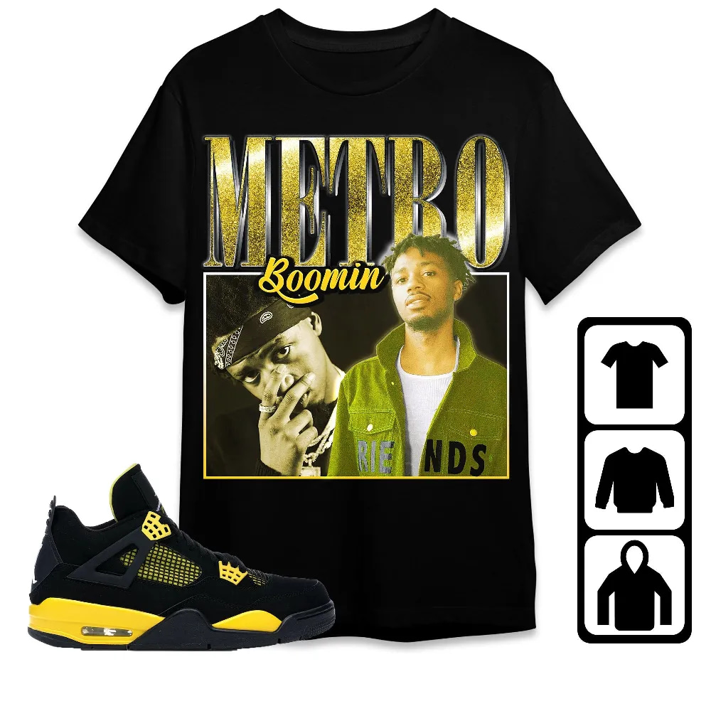 Inktee Store - Jordan 4 Thunder Unisex T-Shirt - Metro Boomin - Sneaker Match Tees Image