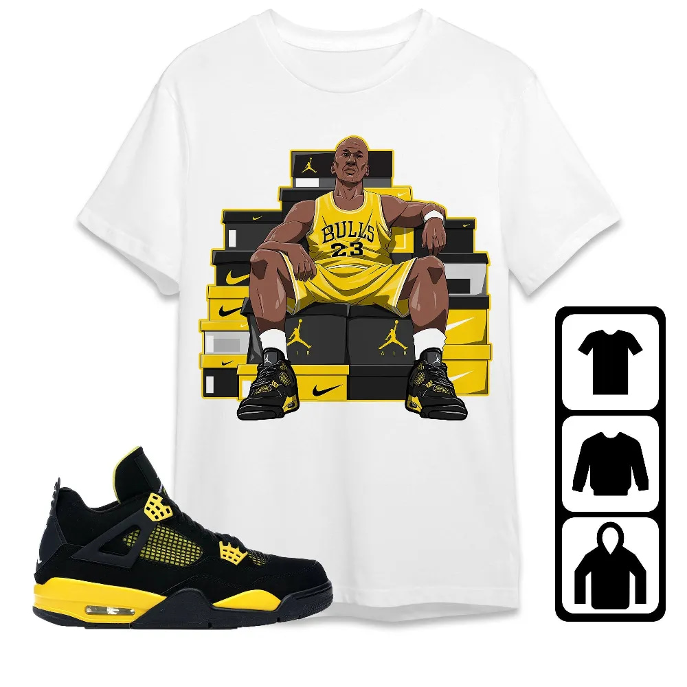 Inktee Store - Jordan 4 Thunder Unisex T-Shirt - Mj Sneaker - Sneaker Match Tees Image