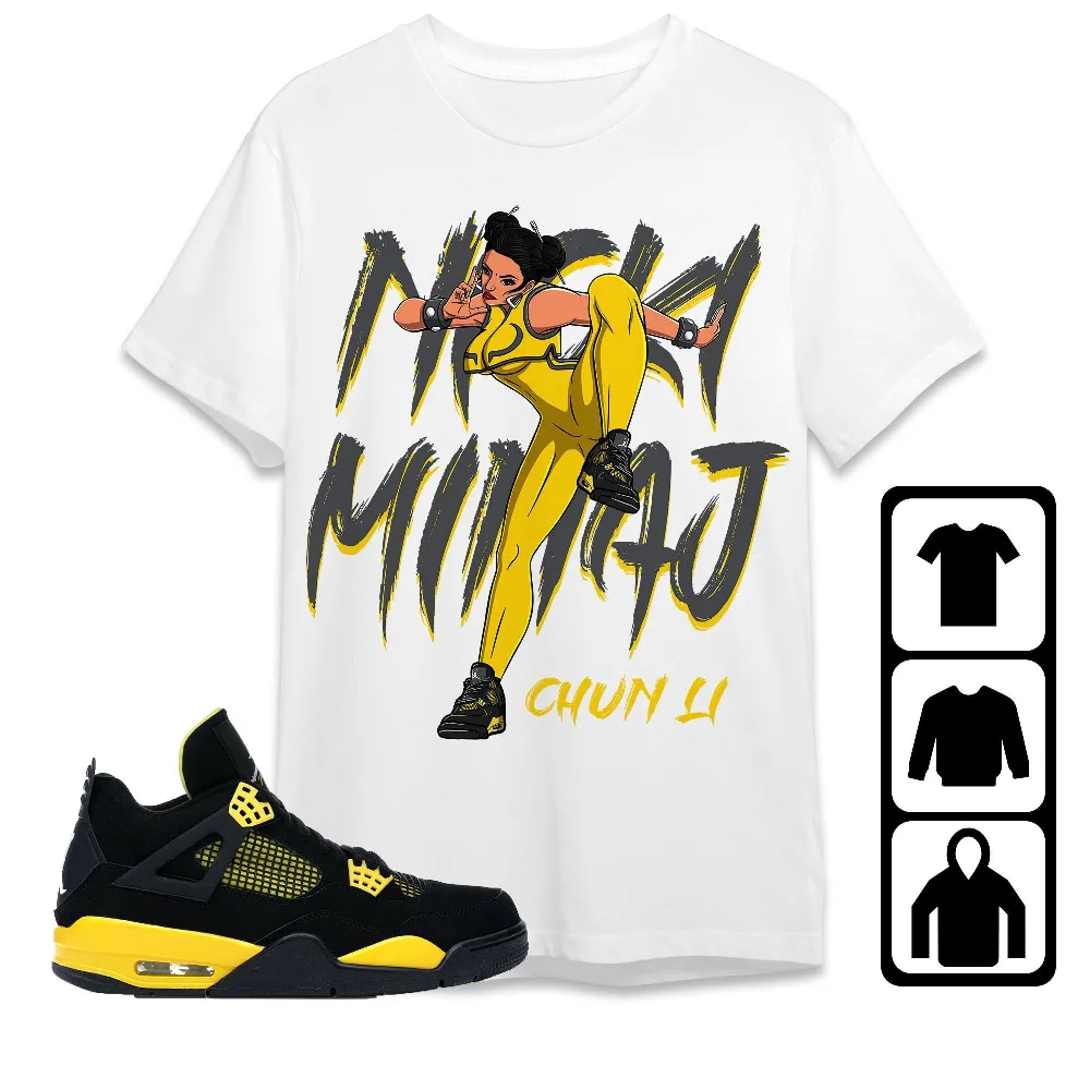 Inktee Store - Jordan 4 Thunder Unisex T-Shirt - Nicki Fighter - Sneaker Match Tees Image