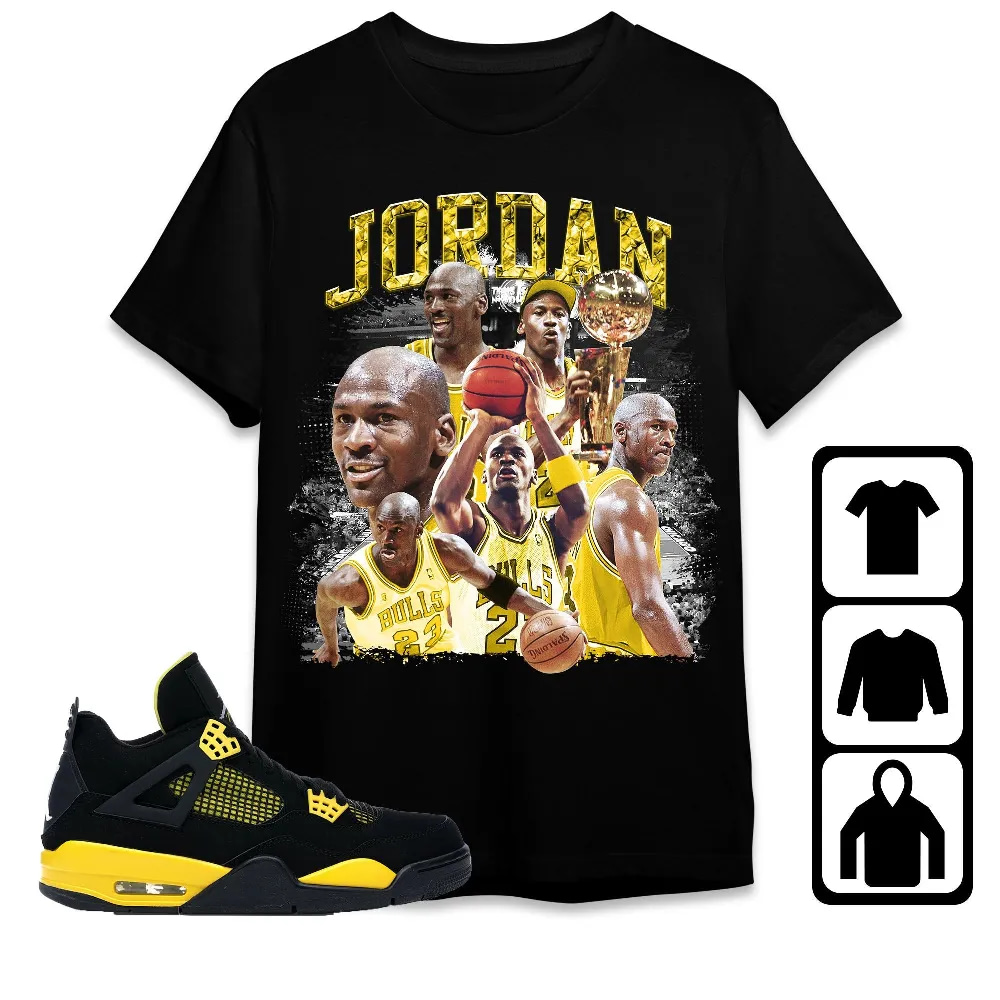 Inktee Store - Jordan 4 Thunder Unisex T-Shirt - Sneaker Match Tees Image