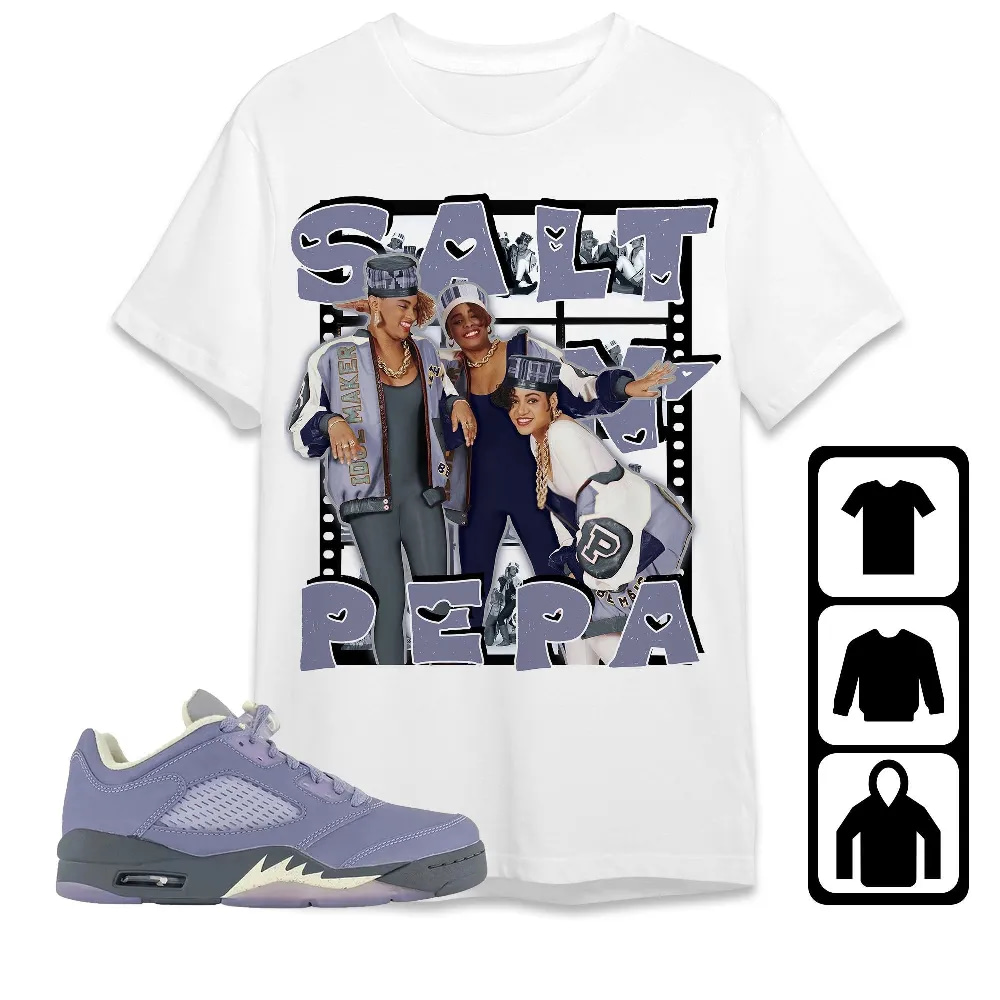 Inktee Store - Jordan 5 Low Indigo Haze Unisex T-Shirt - Salt Pepa - Sneaker Match Tees Image