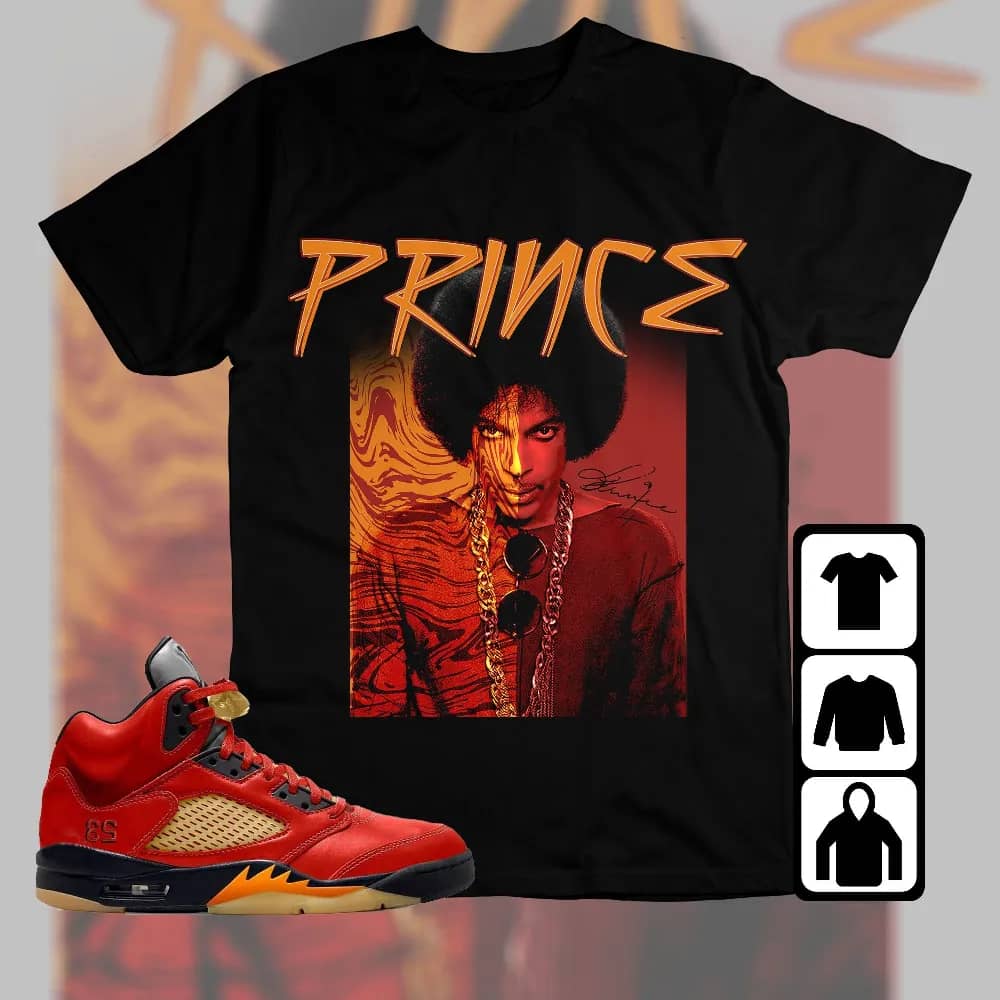 Jordan 5 Mars For Her Unisex T-shirt - Prince Signature - Sneaker Match Tees