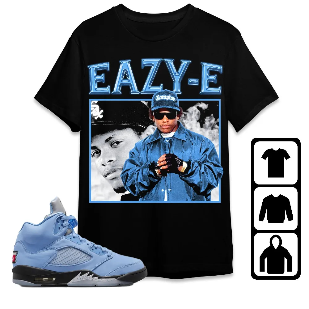 Inktee Store - Jordan 5 University Blue Unisex T-Shirt - Eazy E - Sneaker Match Tees Image