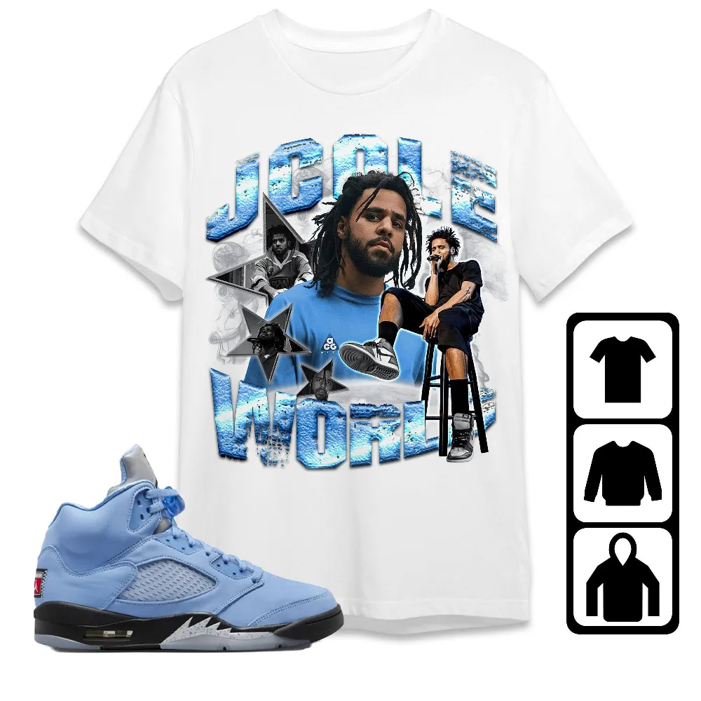 Inktee Store - Jordan 5 University Blue Unisex T-Shirt - Jay Cole - Sneaker Match Tees Image
