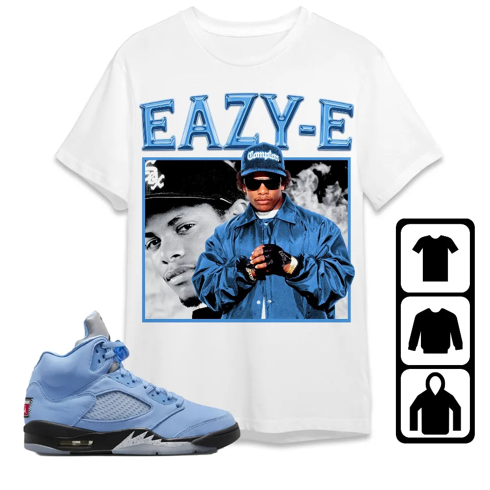 Inktee Store - Jordan 5 University Blue Unisex T-Shirt - Eazy E - Sneaker Match Tees Image
