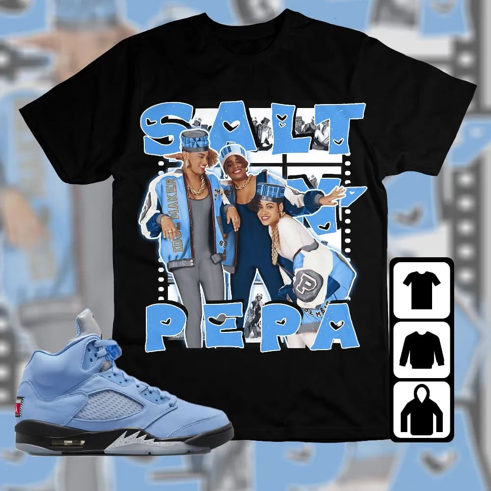 Inktee Store - Jordan 5 University Blue Unisex T-Shirt - Salt Pepa - Sneaker Match Tees Image