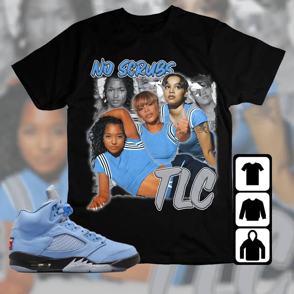 Inktee Store - Jordan 5 University Blue Unisex T-Shirt - Tlc - Sneaker Match Tees Image