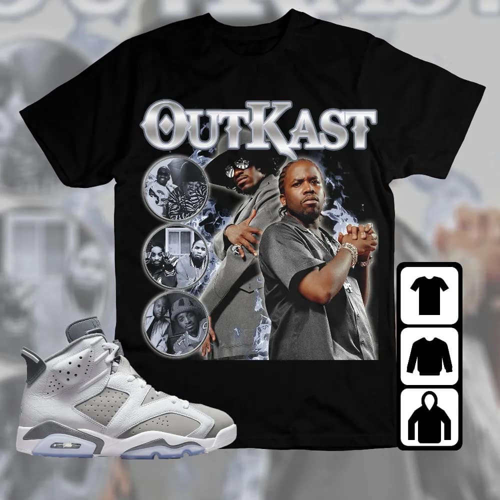 Inktee Store - Jordan 6 Cool Grey Unisex T-Shirt - Outkast - Sneaker Match Tees Image