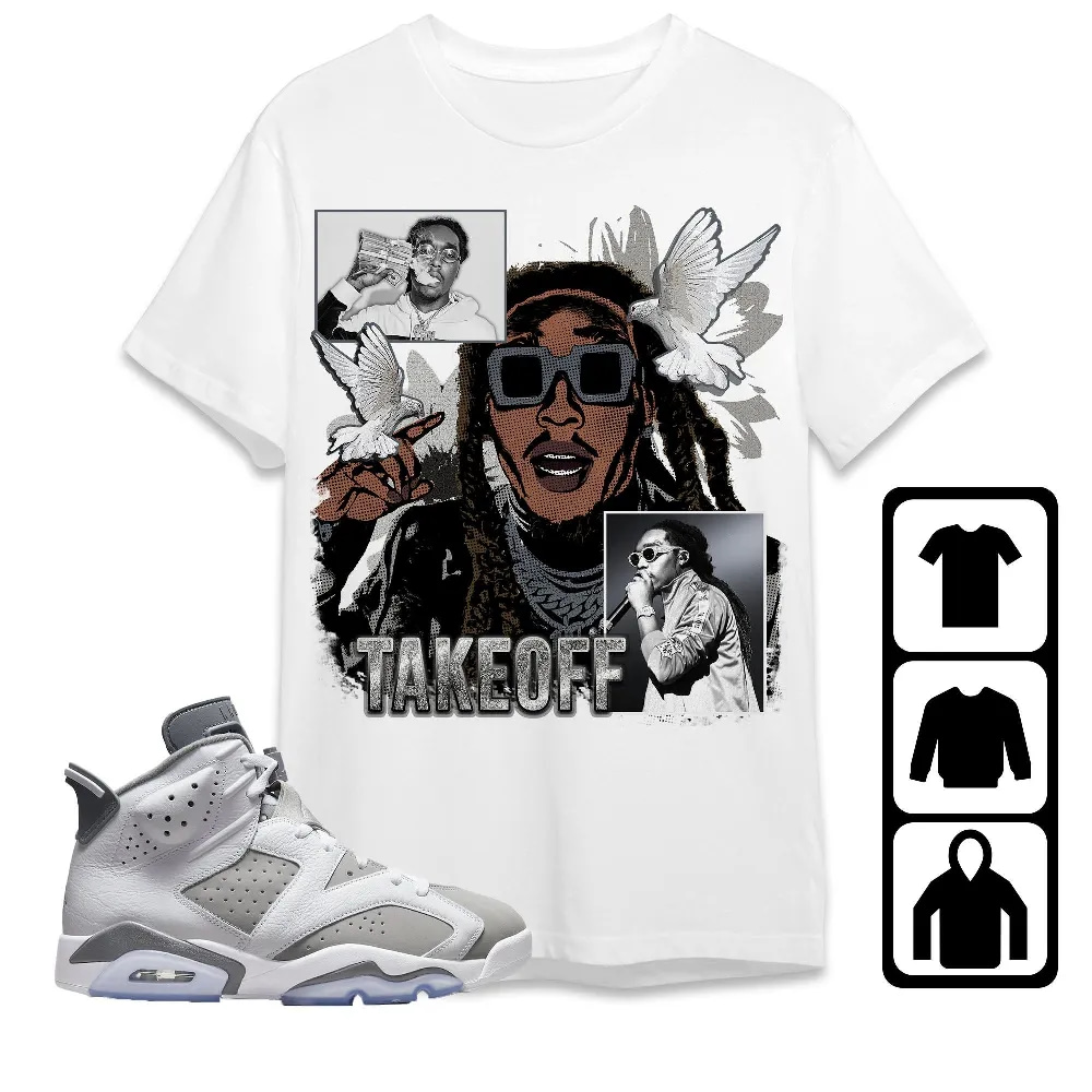 Jordan 6 Cool Grey Unisex T-shirt - Takeoff Homage - Sneaker Match Tees