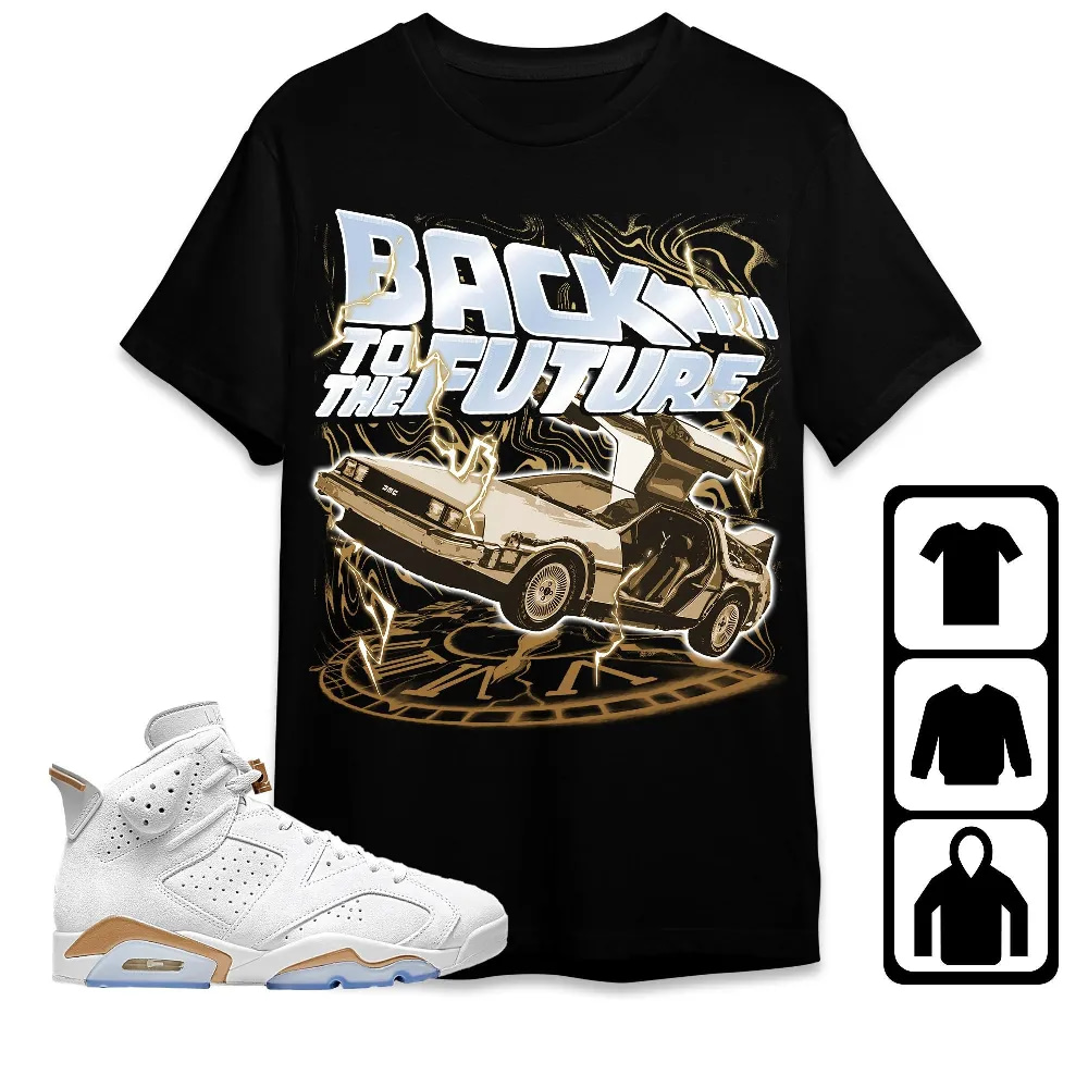 Inktee Store - Jordan 6 Craft Celestial Gold Unisex T-Shirt - Back In Time - Sneaker Match Tees Image
