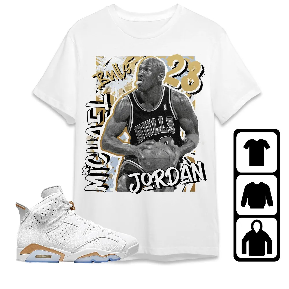 Inktee Store - Jordan 6 Craft Celestial Gold Unisex T-Shirt - Mj Graphic - Sneaker Match Tees Image