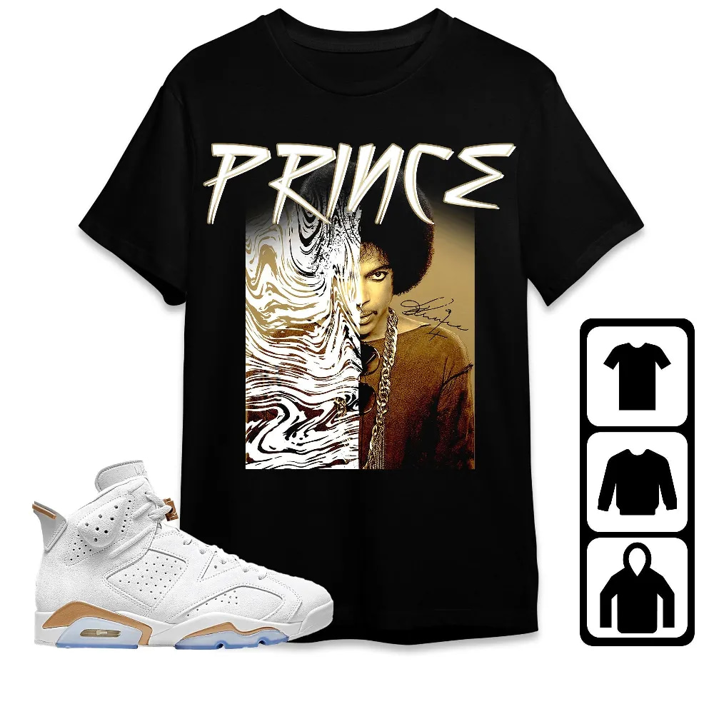 Inktee Store - Jordan 6 Craft Celestial Gold Unisex T-Shirt - Prince Signature - Sneaker Match Tees Image