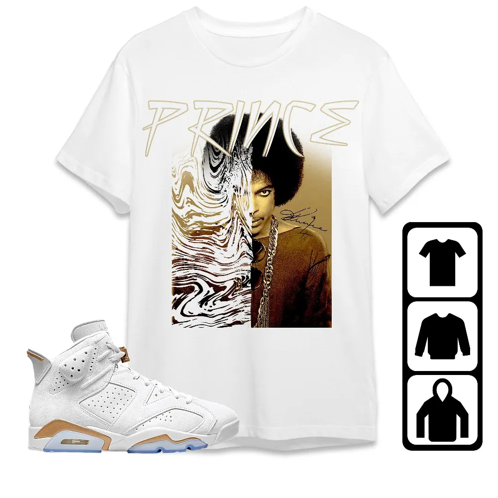 Inktee Store - Jordan 6 Craft Celestial Gold Unisex T-Shirt - Prince Signature - Sneaker Match Tees Image