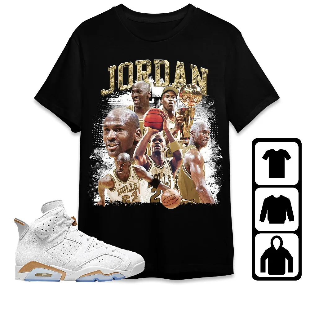 Inktee Store - Jordan 6 Craft Celestial Gold Unisex T-Shirt - Sneaker Match Tees Image