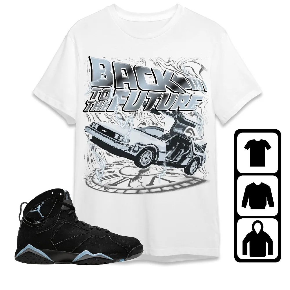 Inktee Store - Jordan 7 Chambray Unisex T-Shirt - Back In Time - Sneaker Match Tees Image