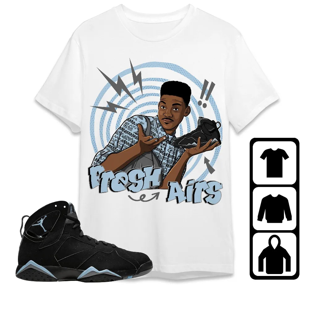 Inktee Store - Jordan 7 Chambray Unisex T-Shirt - Fresh Prince Sneaker - Sneaker Match Tees Image