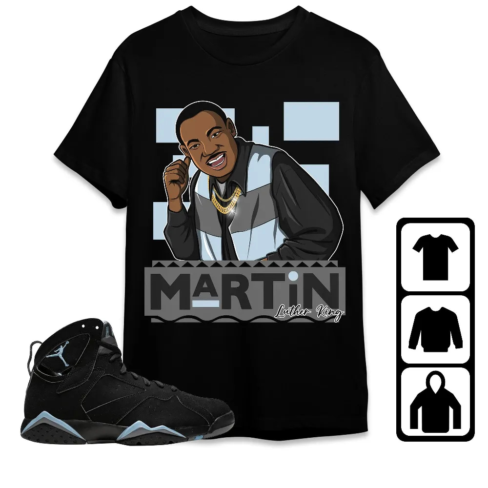 Inktee Store - Jordan 7 Chambray Unisex T-Shirt - Martin Luther King - Sneaker Match Tees Image