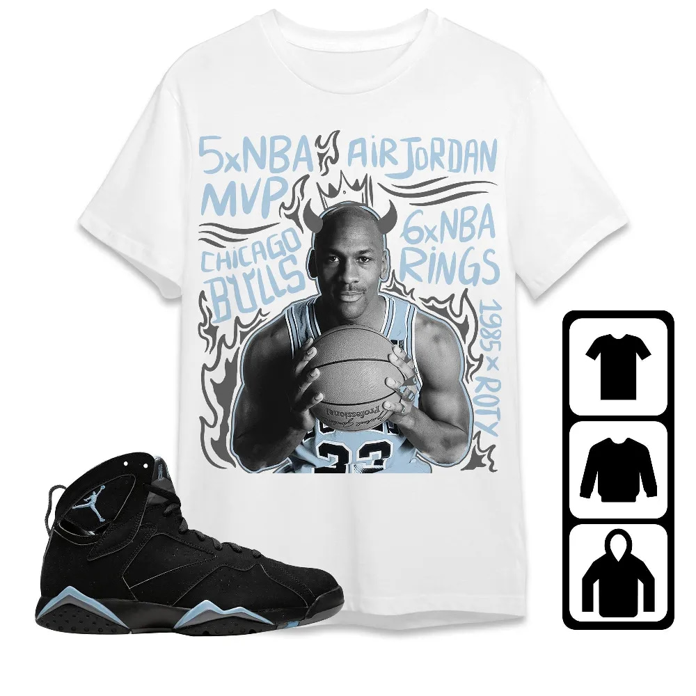 Inktee Store - Jordan 7 Chambray Unisex T-Shirt - Mj 6X Rings - Sneaker Match Tees Image