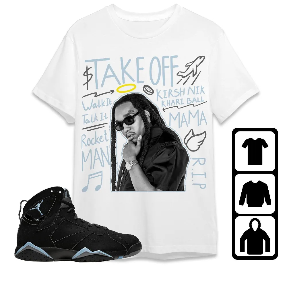 Inktee Store - Jordan 7 Chambray Unisex T-Shirt - New Take Off - Sneaker Match Tees Image