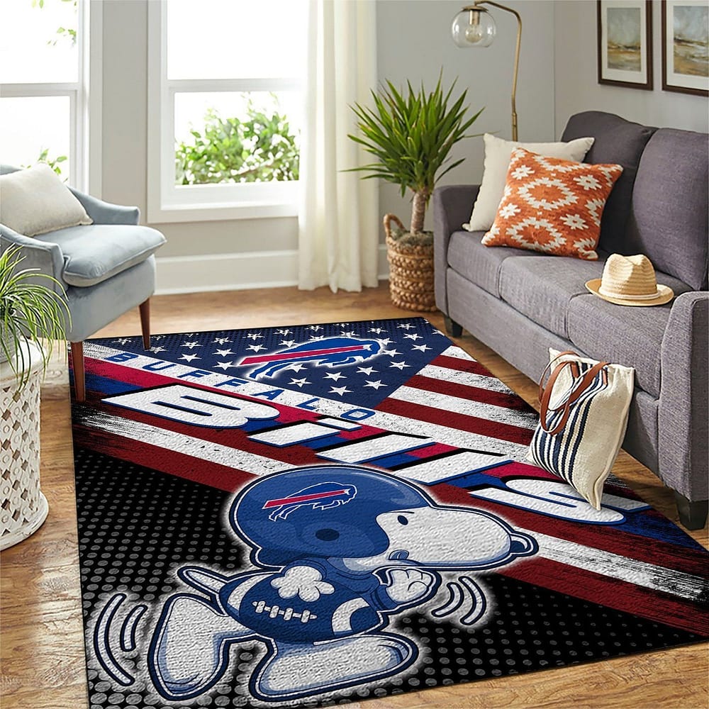 Snoopy Buffalo Bills Nfl Decorative Floor Rug