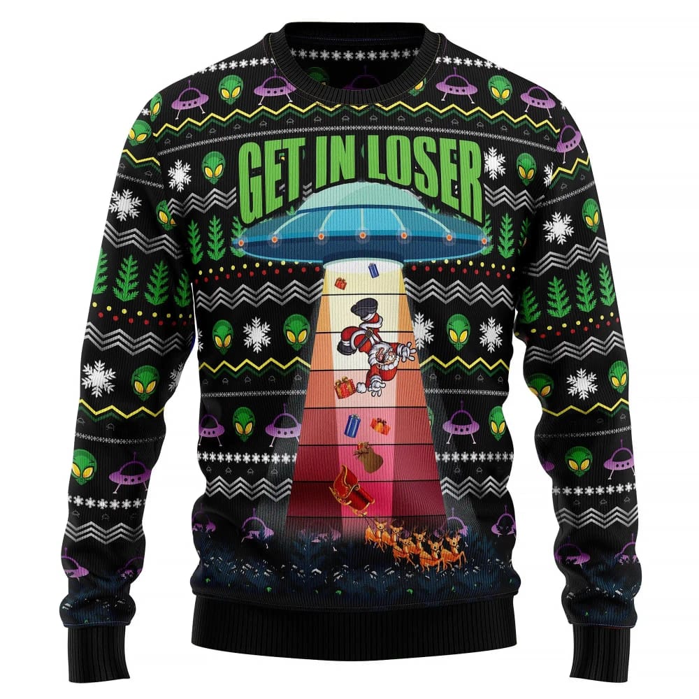 Alien Get In Loser Knitted Xmas Best Holiday Gifts Ugly Sweater