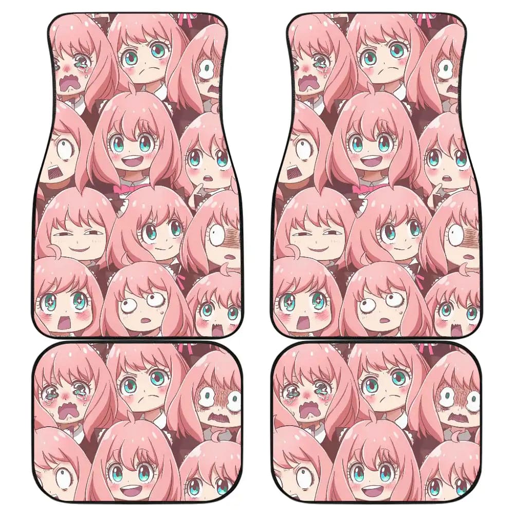 Anime Pink Hair Girl Car Floor Mats