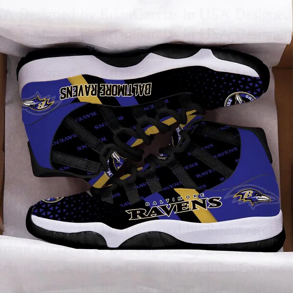 Baltimore Ravens Custom Air Jordan 11 Sneakers