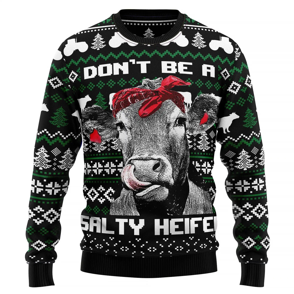 Cow Heifer Knitted Xmas Best Holiday Gifts Ugly Sweater