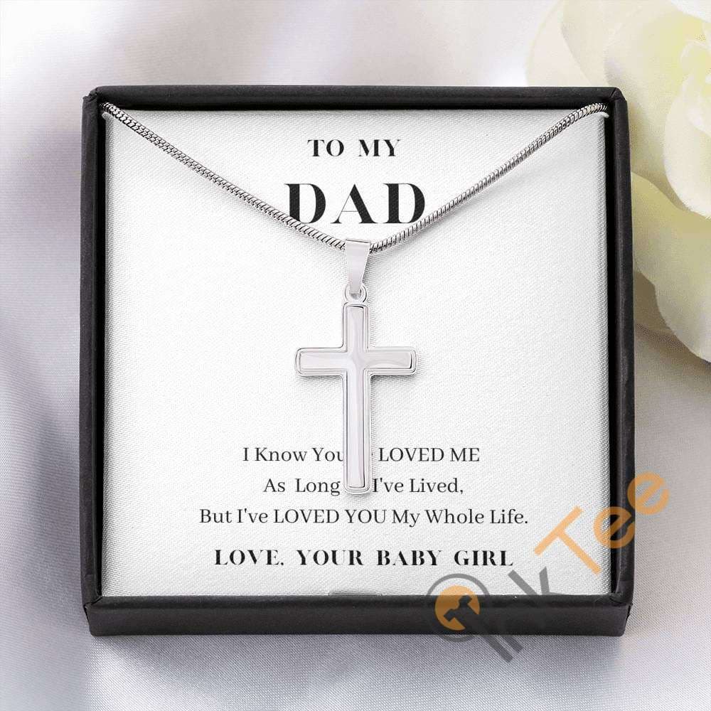 Cross Gift For Dad Funny Father's Day Father Birthday Daughter To Present From Necklace Personalized Gifts