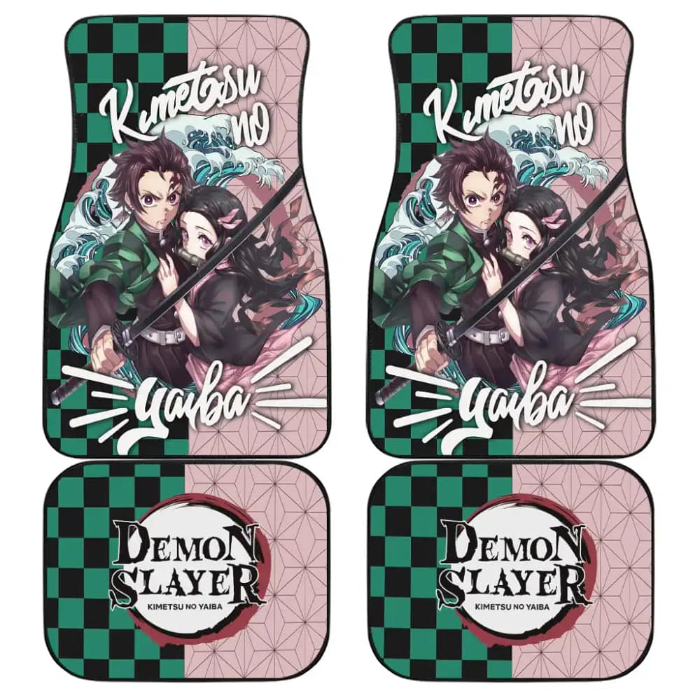 Demon Slayer Tanjiro X Nezuko Anime Car Floor Mats